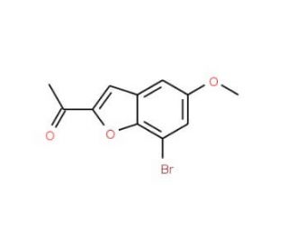 1-(7-Bromo-5-methoxy-1-benzofuran-2-yl)-1-ethanone - chemical structure image