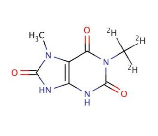 1,7-Dimethyluric Acid-d3 (CAS 1189713-08-3) - chemical structure image