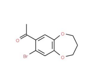 1-(8-bromo-3,4-dihydro-2H-1,5-benzodioxepin-7-yl)ethan-1-one (CAS 175136-35-3) - chemical structure image