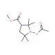 1-Acetoxy-3-methoxycarbonyl-2,2,5,5-tetramethylpyrrolidine (CAS 439858-38-5) - chemical structure image