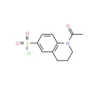 1-Acetyl-1,2,3,4-tetrahydro-quinoline-6-sulfonyl chloride (CAS 868964-04-9) - chemical structure image