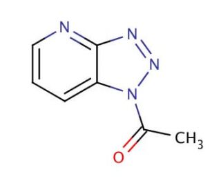 1-Acetyl-1H-1,2,3-triazolo[4,5-b]pyridine (CAS 107866-54-6) - chemical structure image