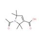 1-Acetyl-2,2,5,5-tetramethyl-3-pyrroline-3-carboxylic Acid (CAS 887352-25-2) - chemical structure image