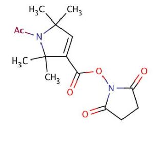 1-Acetyl-2,2,5,5-tetramethyl-3-pyrroline-3-carboxylic Acid N-Hydroxysuccinimide Ester (CAS 1076198-74-7) - chemical structure