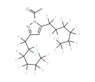 1-Acetyl-3,5-bis(perfluorohexyl)pyrazole (CAS 231953-34-7) - chemical structure image