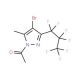 1-Acetyl-4-bromo-5(3)-methyl-3(5)-perfluoropropyl pyrazole - chemical structure image