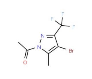 1-Acetyl-4-bromo-5(3)-methyl-3(5)-trifluoromethyl pyrazole - chemical structure image