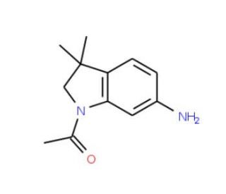 1-Acetyl-6-amino-3,3-dimethyl-2,3-dihydro-indole (CAS 453562-71-5) - chemical structure image