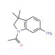 1-Acetyl-6-amino-3,3-dimethyl-2,3-dihydro-indole (CAS 453562-71-5) - chemical structure image