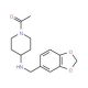 1-Acetyl-N-(1,3-benzodioxol-5-ylmethyl)piperidin-4-amine - chemical structure image