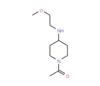 1-Acetyl-N-(2-methoxyethyl)piperidin-4-amine (CAS 39512-59-9) - chemical structure image