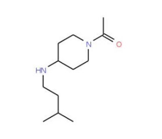 1-Acetyl-N-(3-methylbutyl)piperidin-4-amine - chemical structure image