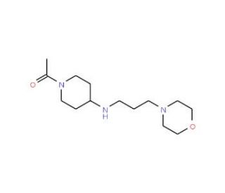 1-Acetyl-N-(3-morpholin-4-ylpropyl)piperidin-4-amine - chemical structure image