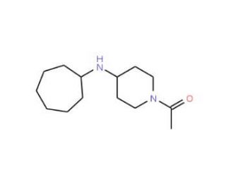 1-Acetyl-N-cycloheptylpiperidin-4-amine - chemical structure image