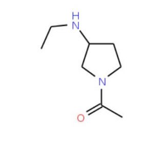 1-Acetyl-N-ethylpyrrolidin-3-amine (CAS 916792-58-0) - chemical structure image