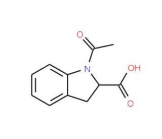 1-Acetylindoline-2-carboxylic acid (CAS 82923-75-9) - chemical structure image