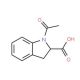 1-Acetylindoline-2-carboxylic acid (CAS 82923-75-9) - chemical structure image