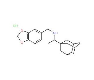 (1-Adamantan-1-yl-ethyl)-benzo[1,3]dioxol-5-ylmethyl-amine hydrochloride - chemical structure image