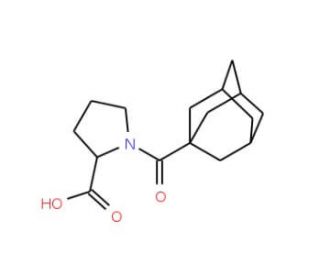 1-(Adamantane-1-carbonyl)-pyrrolidine-2-carboxylic acid (CAS 35084-48-1) - chemical structure image