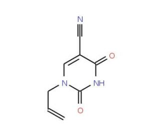 1-Allyl-2,4-dioxo-1,2,3,4-tetrahydro-5-pyrimidinecarbonitrile (CAS 25855-27-0) - chemical structure image