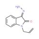 1-Allyl-3-hydrazono-1,3-dihydro-indol-2-one (CAS 832-83-7) - chemical structure image
