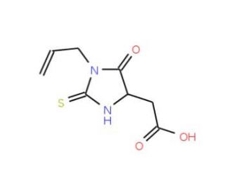 (1-Allyl-5-oxo-2-thioxo-imidazolidin-4-yl)-acetic acid (CAS 55523-05-2) - chemical structure image