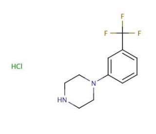 1-(&alpha;,&alpha;,&alpha;-Trifluoro-m-tolyl)piperazine Hydrochloride (CAS 16015-69-3) - chemical structure image