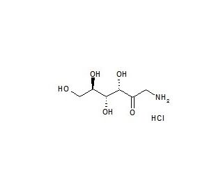 1-Amino-1-deoxy-D-fructose hydrochloride (CAS 39002-30-7) - chemical structure image
