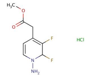 (1-Amino-2,3-difluoro-pyridin-4-yl)-acetic acid methyl ester hydrochloride - chemical structure image