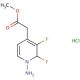 (1-Amino-2,3-difluoro-pyridin-4-yl)-acetic acid methyl ester hydrochloride - chemical structure image
