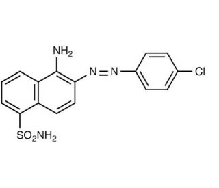 1-Amino-2-(4-chlorophenylazo)naphthalene-5-sulfonamide (CAS 118876-55-4) - chemical structure image