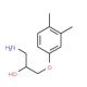 1-Amino-3-(3,4-dimethyl-phenoxy)-propan-2-ol - chemical structure image