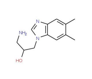 1-amino-3-(5,6-dimethyl-1H-1,3-benzodiazol-1-yl)propan-2-ol - chemical structure image