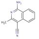 1-Amino-3-methylisoquinoline-4-carbonitrile (CAS 161468-33-3) - chemical structure image