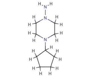 1-Amino-4-cyclopentylpiperazine (CAS 61379-64-4) - chemical structure image