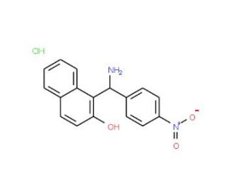 1-[Amino-(4-nitro-phenyl)-methyl]-naphthalen-2-ol hydrochloride (CAS 714953-84-1) - chemical structure image