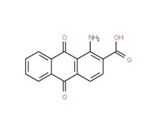 1-amino-9,10-dioxo-9,10-dihydroanthracene-2-carboxylic acid (CAS 82-24-6) - chemical structure image
