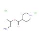 1-aminopropan-2-yl piperidine-4-carboxylate dihydrochloride - chemical structure image