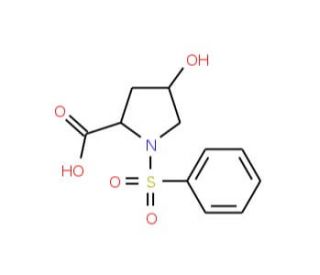 1-(benzenesulfonyl)-4-hydroxypyrrolidine-2-carboxylic acid - chemical structure image