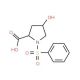 1-(benzenesulfonyl)-4-hydroxypyrrolidine-2-carboxylic acid - chemical structure image
