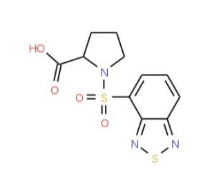 1-(Benzo[1,2,5]thiadiazole-4-sulfonyl)-pyrrolidine-2-carboxylic acid - chemical structure image