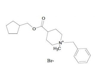 1-Benzyl-1-methyl-4-cyclopentylmethoxycarbonyl-piperidinium bromide - chemical structure image