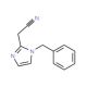 (1-benzyl-1H-imidazol-2-yl)acetonitrile (CAS 21125-22-4) - chemical structure image