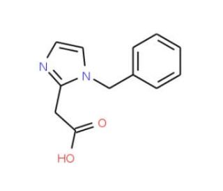 (1-Benzyl-1H-imidazol-2yl-)-acetic acid (CAS 123566-33-6) - chemical structure image