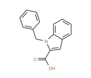 1-benzyl-1H-indole-2-carboxylic acid (CAS 17017-71-9) - chemical structure image