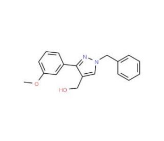 [1-benzyl-3-(3-methoxyphenyl)-1H-pyrazol-4-yl]methanol - chemical structure image