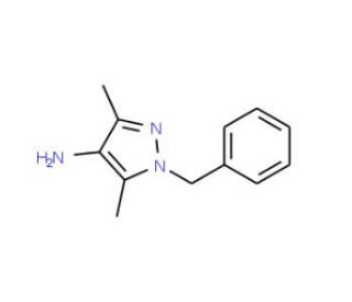 1-benzyl-3,5-dimethyl-1H-pyrazol-4-amine (CAS 28466-69-5) - chemical structure image