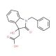 (1-Benzyl-3-hydroxy-2-oxo-2,3-dihydro-1H-indol-3-yl)-acetic acid - chemical structure image