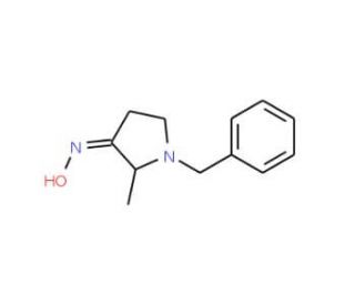 1-Benzyl-3-hydroxyimino-2-methylpyrrolidine (CAS 74880-17-4) - chemical structure image