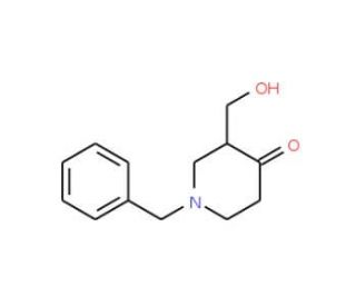 1-Benzyl-3-hydroxymethyl-4-piperidone (CAS 214615-87-9) - chemical structure image